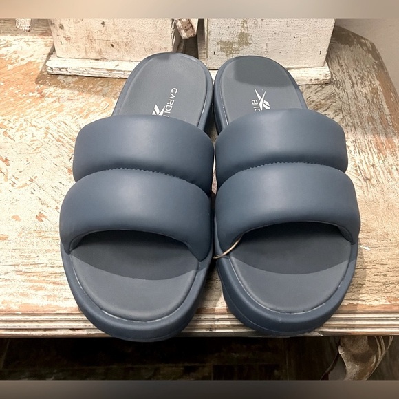 Reebok Cardi B Chunky Straps Blue Slide Sandals NWT Size 11 - Picture 8 of 8